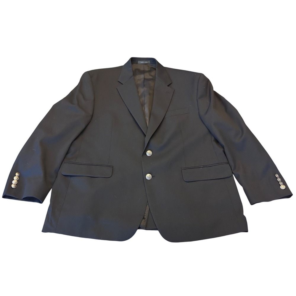 Vintage‎ | Lauren Ralph Lauren | Mens 44S Navy 100% Wool Blazer Silver Buttons